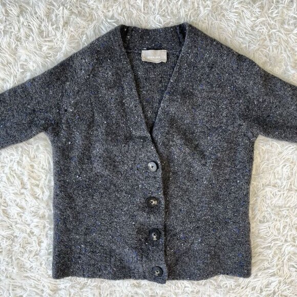 Everlane Chunky Smooth Wool Cardigan Sweater Gray Women’s Size Small - Picture 1 of 10